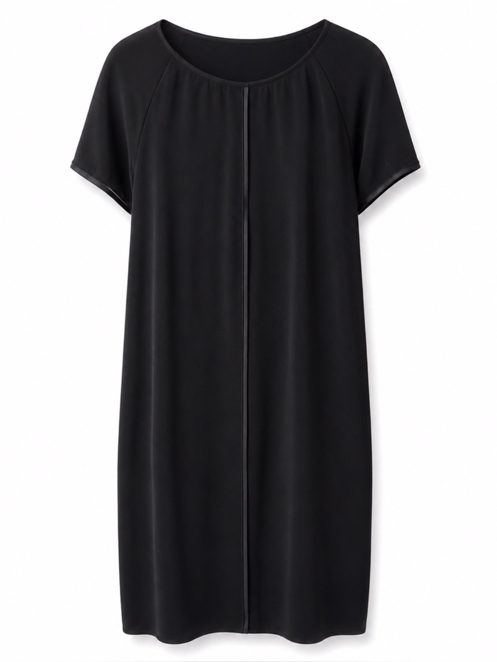 Elie Tahari Cap Sleeve Leather-Trim Sheath Dress
